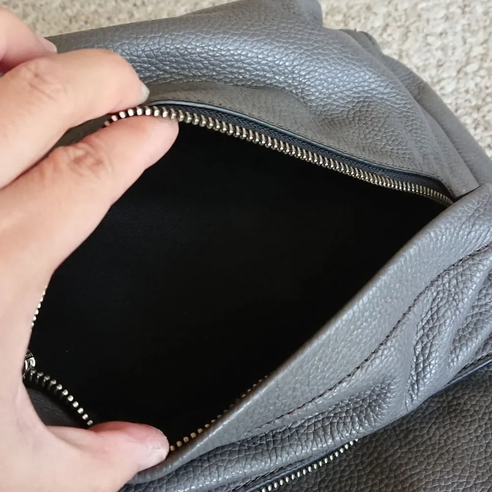 Marc Jacobs Gray Leather medium Varsity Backpack